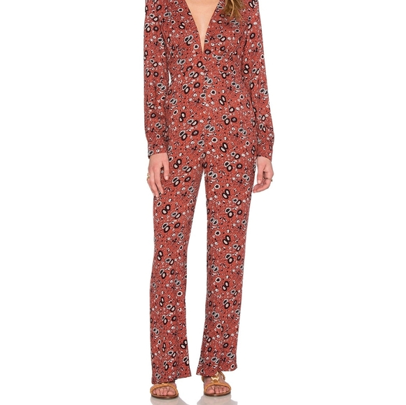 FREE PEOPLE Some Like It Hot Floral Jumpsuit 4 - Picture 2 of 8